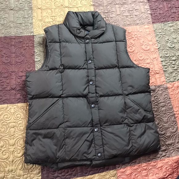 Lands' End Jackets & Blazers - LANDS END BROWN GOOSE DOWN PUFFER VEST Size M
